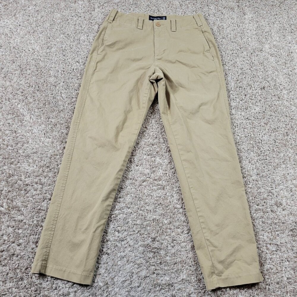 Abercrombie & Fitch Pants Mens 30x28.5 Tag 30x32 Beige Chino Preppy Stretch Read